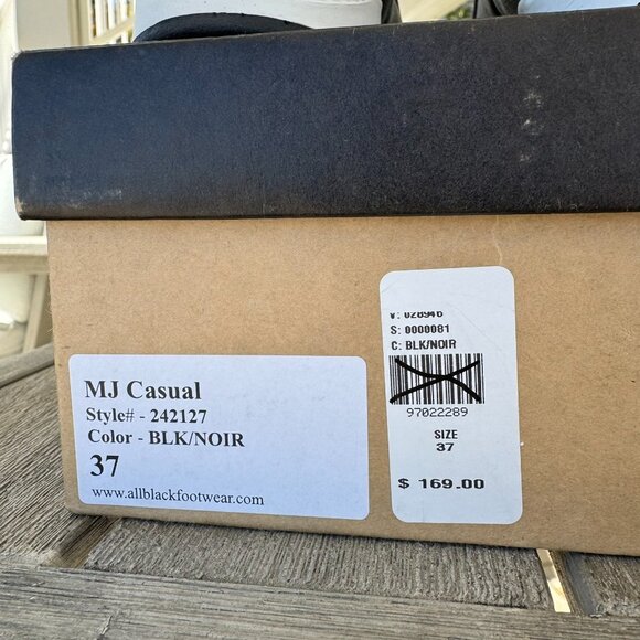 New ALL BLACK MJ Platform Ballet Flats Mary Jane Sneakers Black US 7 / EUR 37 - Picture 4 of 16